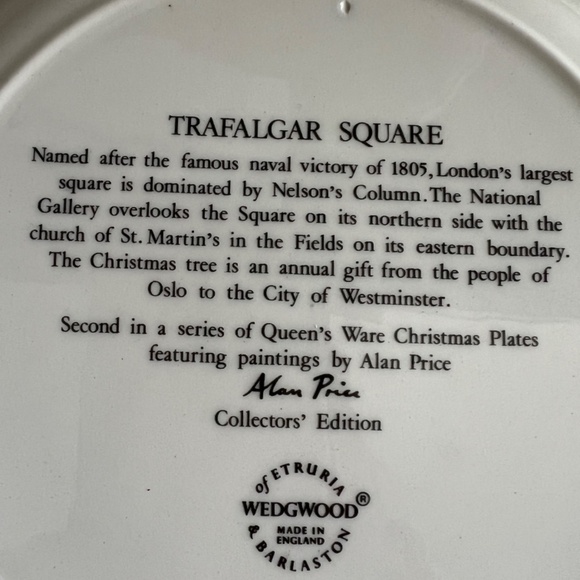 Wedgwood 1981 Queen's Ware Christmas Plate - Picture 5 of 8